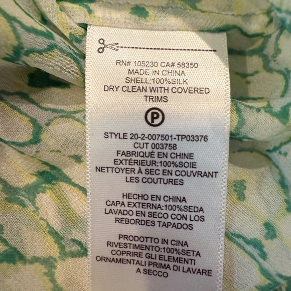 *GENTLY WORN* Equipment Women's Size S Sheer Silk Button Down Blouse - Picture 9 of 10